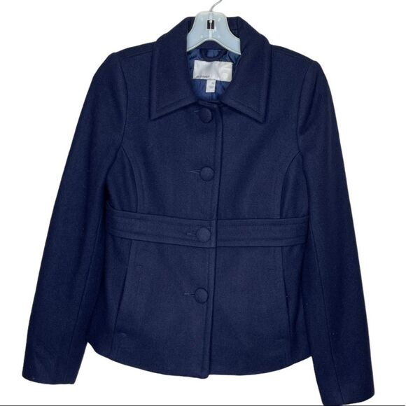 Old Navy Wool Blend Coat Navy - Picture 1 of 7